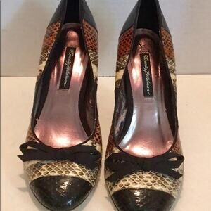 BEVERLY FELDMAN Vintage Snakeskin 3 SHADES Neutral